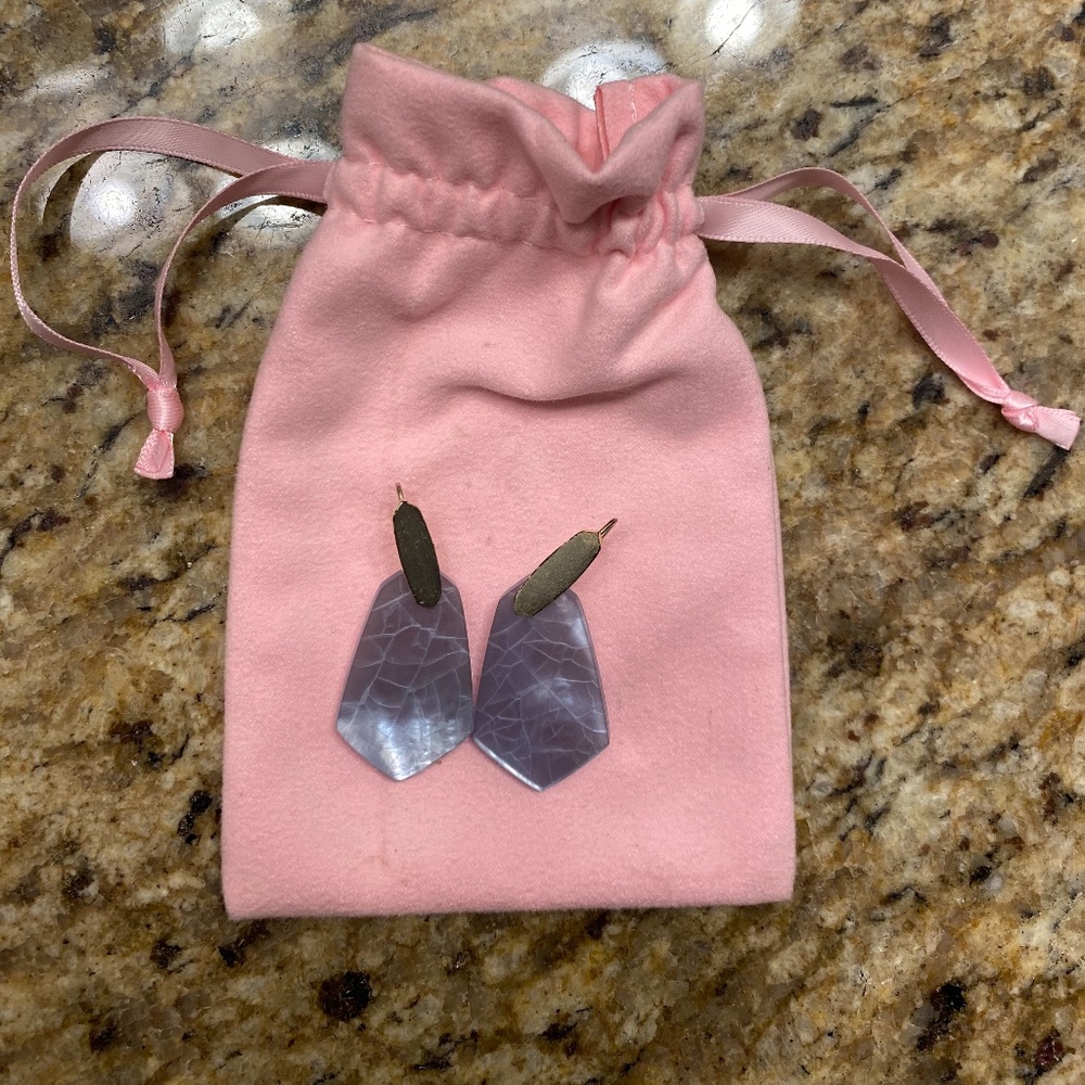 Kendra Scott Statement Drop Earrings in Light Blue